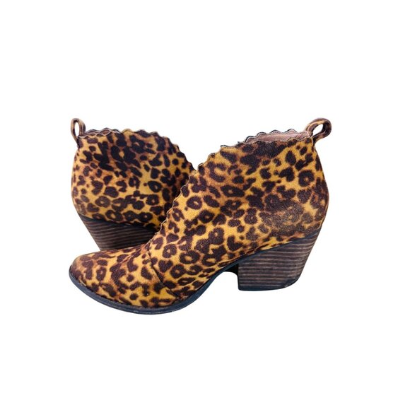 Coconuts By Matisse Adalyn Leopard Print Ankle Boots 8M Mobwife Coastal Cowgirl - Picture 7 of 12